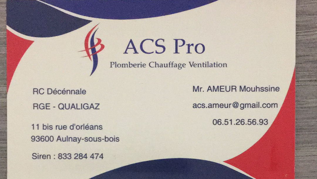 Acs Pro - Plombier à Aulnay-sous-Bois