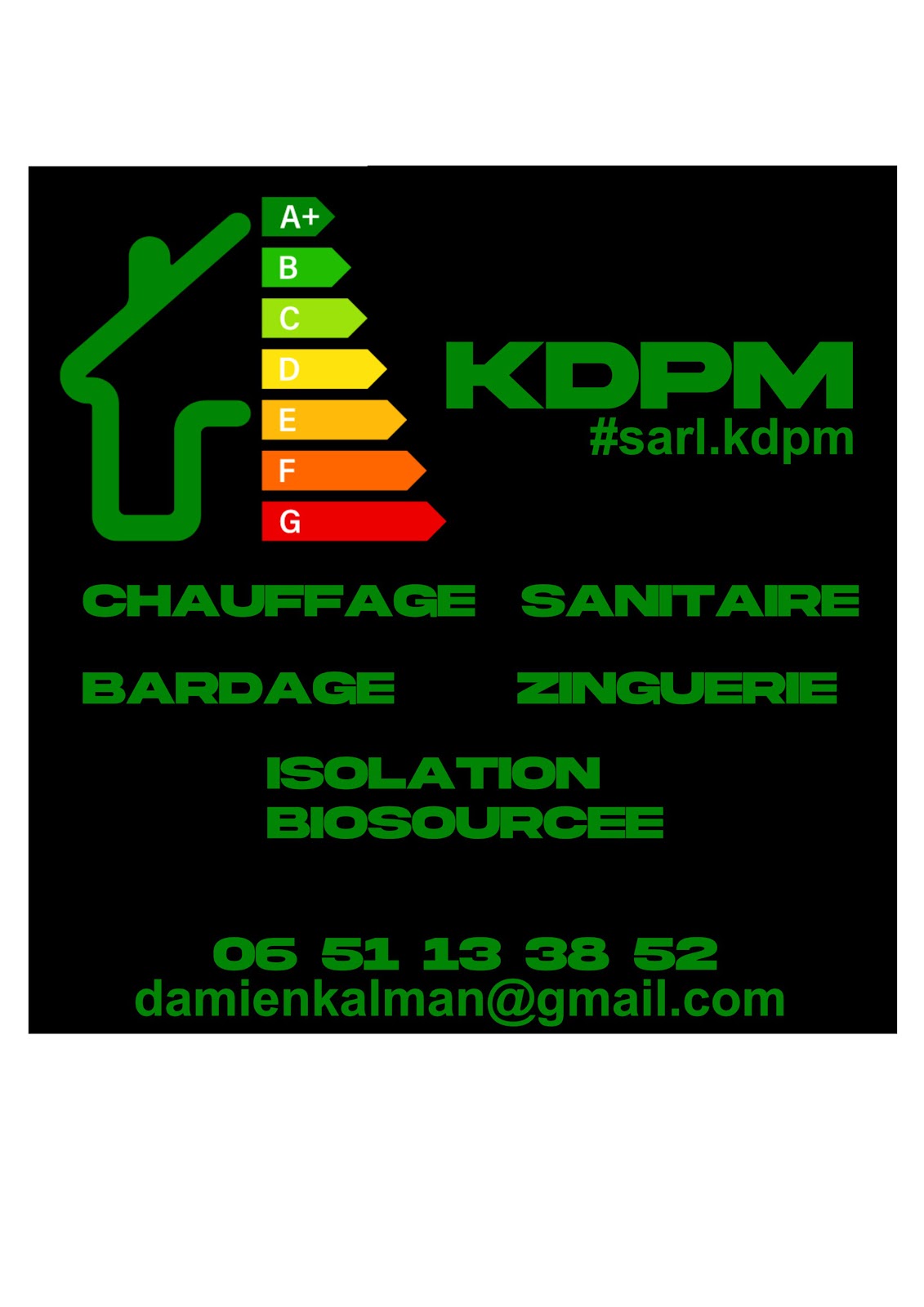 KDPM PLOMBIER CHAUFFAGISTE ZINGUERIE BARDAGE M.O.B BLOKIWOOD