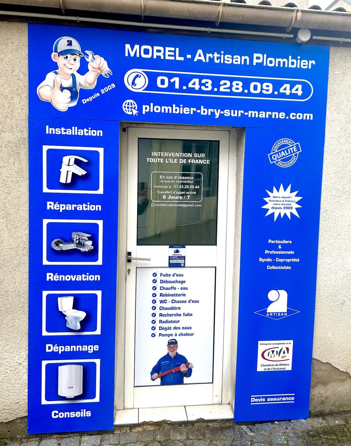 Plombier MOREL - Artisan BRY SUR MARNE 94
