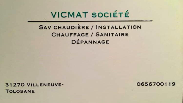 VICMAT PLOMBIER CHAUFFAGISTE Victor Mathié